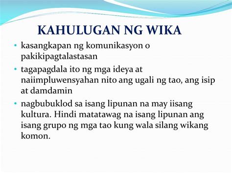 ano ang kahulugan ng a|KAHULUGAN NG WIKA .